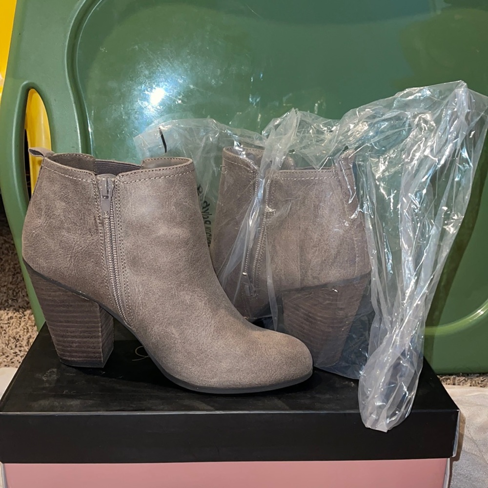 Worn once still have the box and in the bags